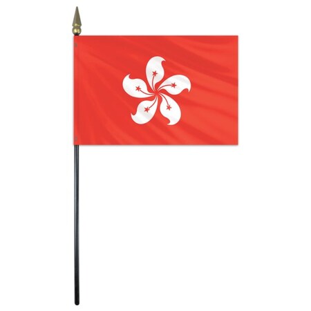 Hong Kong Stick Flag 4x6 E Gloss